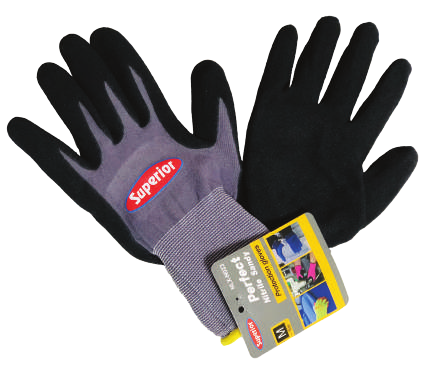 Gloves - Black Nitrile Sandy Palm (12 Pack)