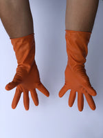 Gloves - Orange Rubber - 12 Pack